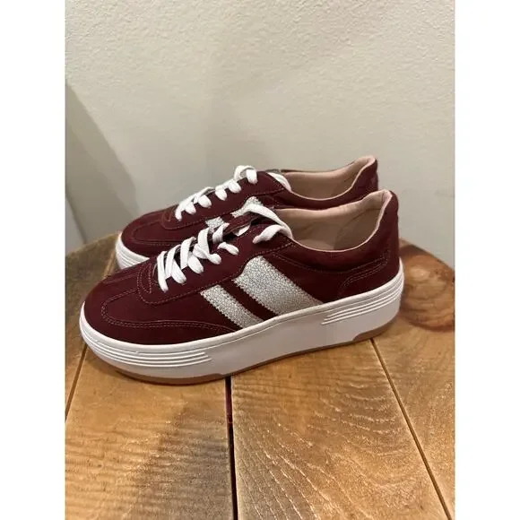 Madden Girl Livvyy platform lace-up red maroon sneakers size 7.5 NEW - Picture 3 of 9